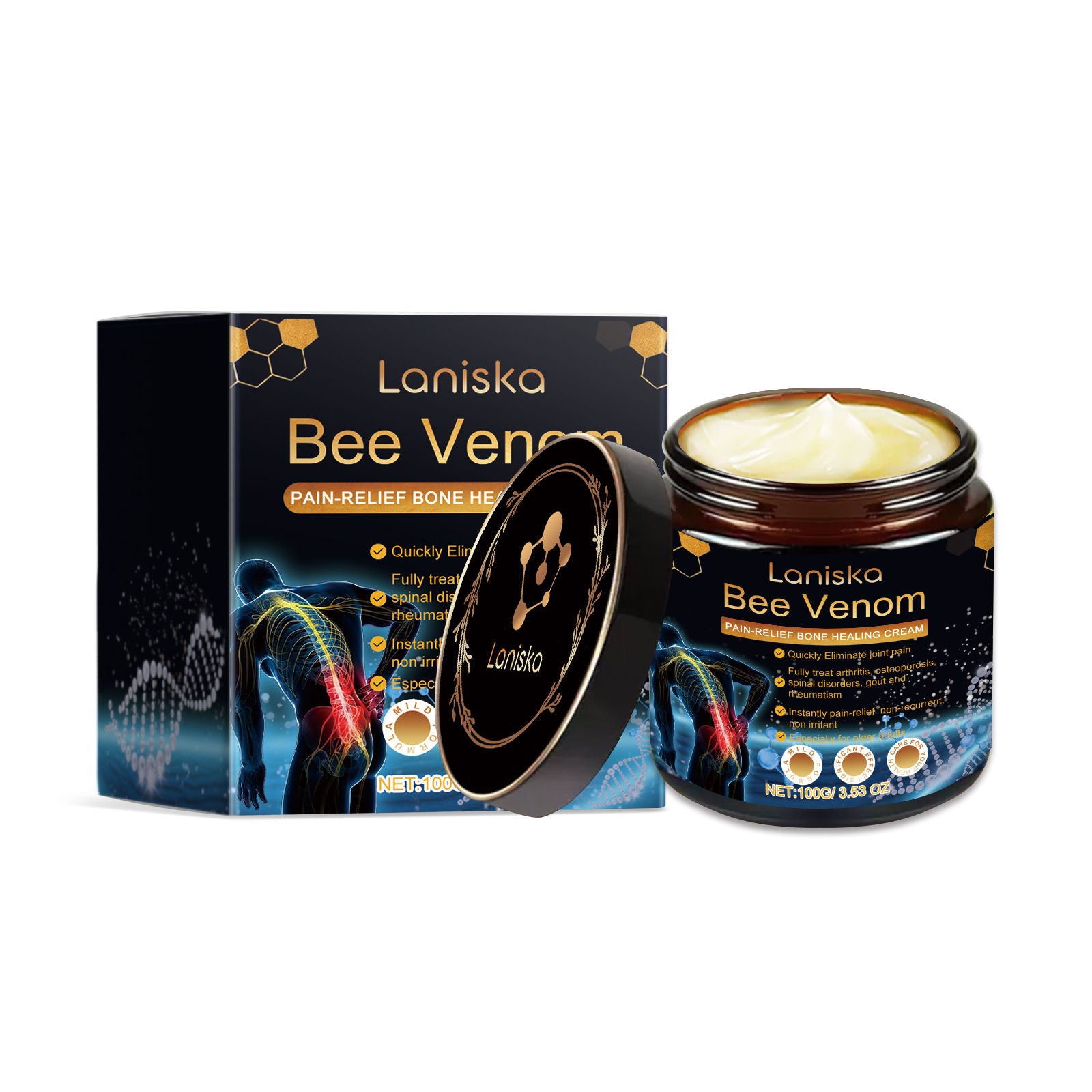 Bee Venom Joint Relief Cream, Natural Body Care for Pain & Flexibility ,100g