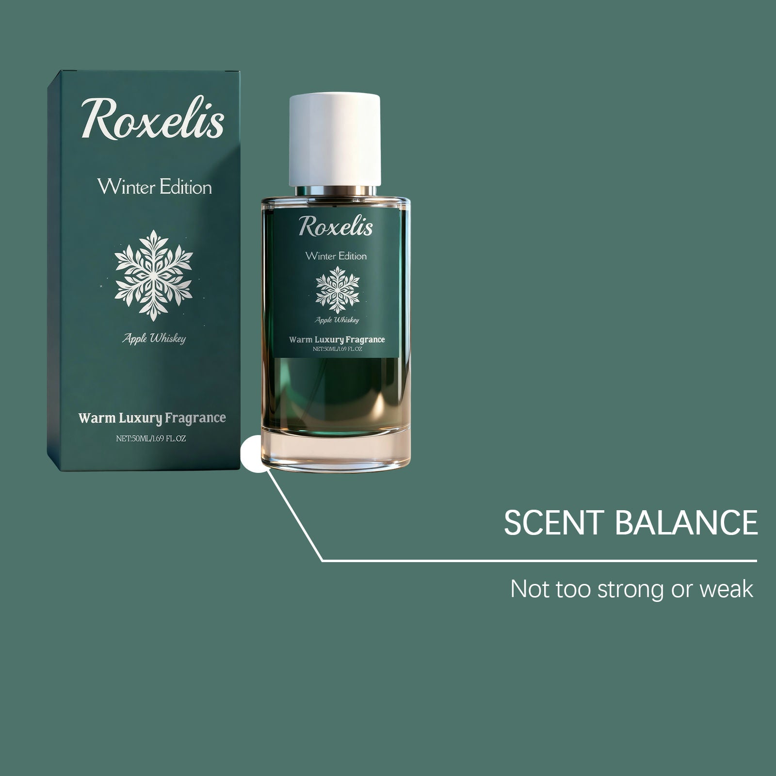 Apple Whisky Fragrance Series, Winter Warm Luxury, Long-Lasting, Fresh & Delicate Scent ,50ml