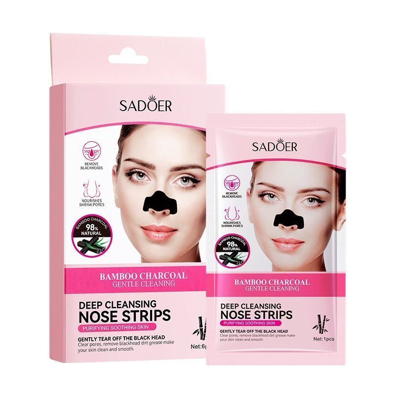 Bamboo Charcoal Deep Cleansing Nose Strips for Blackhead Removal - SD57911