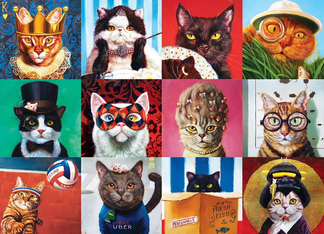 Cat Portraits By Lucia Heffernan - 1000 Pcs Puzzle