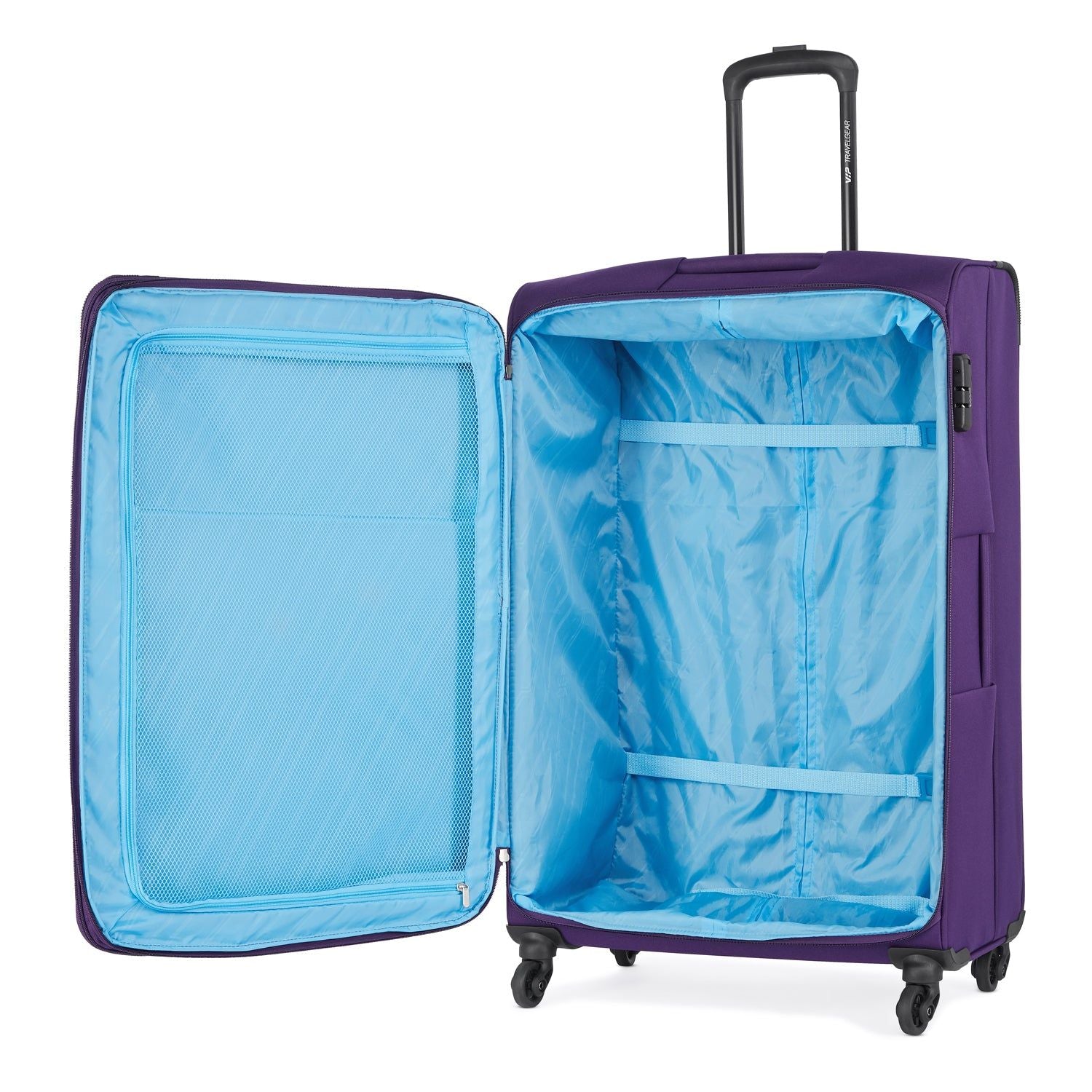 مجموعة VIP CANADA 4 Wheels Soft Trolley قابلة للتوسيع 3 قطع 54 سم ، 69 سم ، 79 سم