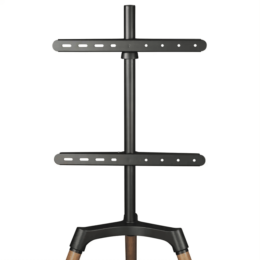 Hama 118091 REAL WOOD TV STAND, 165 CM (65), 400X400, SWIVEL, VARIABLE HEIGHT, BLACK