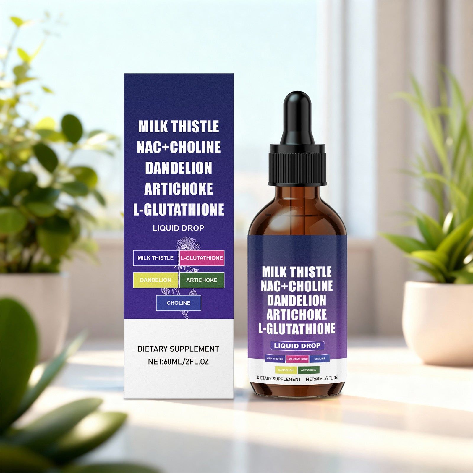 Boost Your Body Care, Vitality & Detox with Herbal Drops, Daily Wellness ,60ml