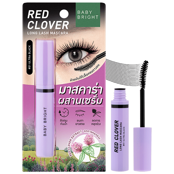 RED CLOVER LONG LASH MASCARA 4.8G BABY BRIGHT (M) #01 ULTRA BLACK