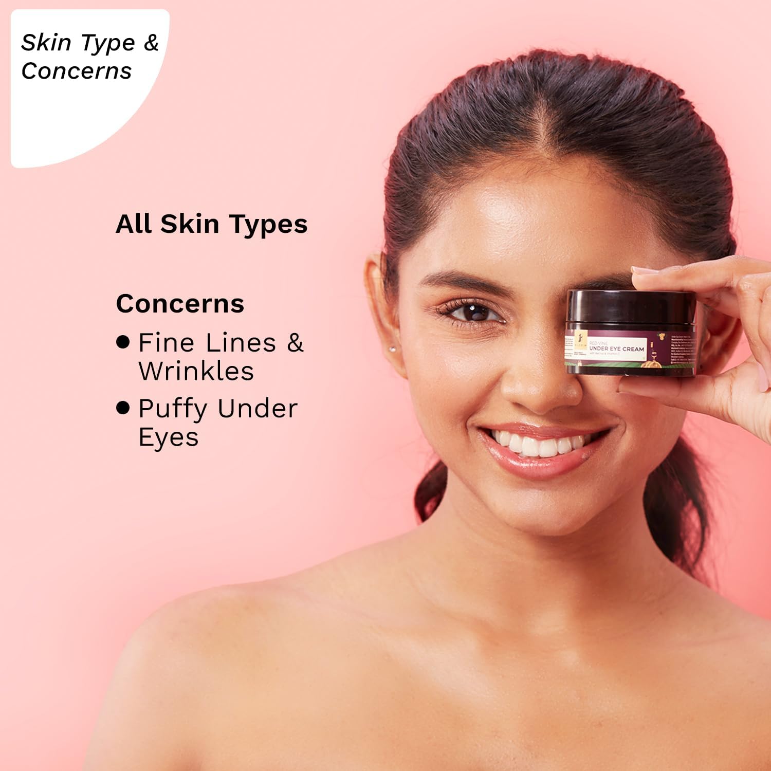 Pilgrim Red Vine, Retinol & Vitamin C Under Eye Cream for dark circles 30gm