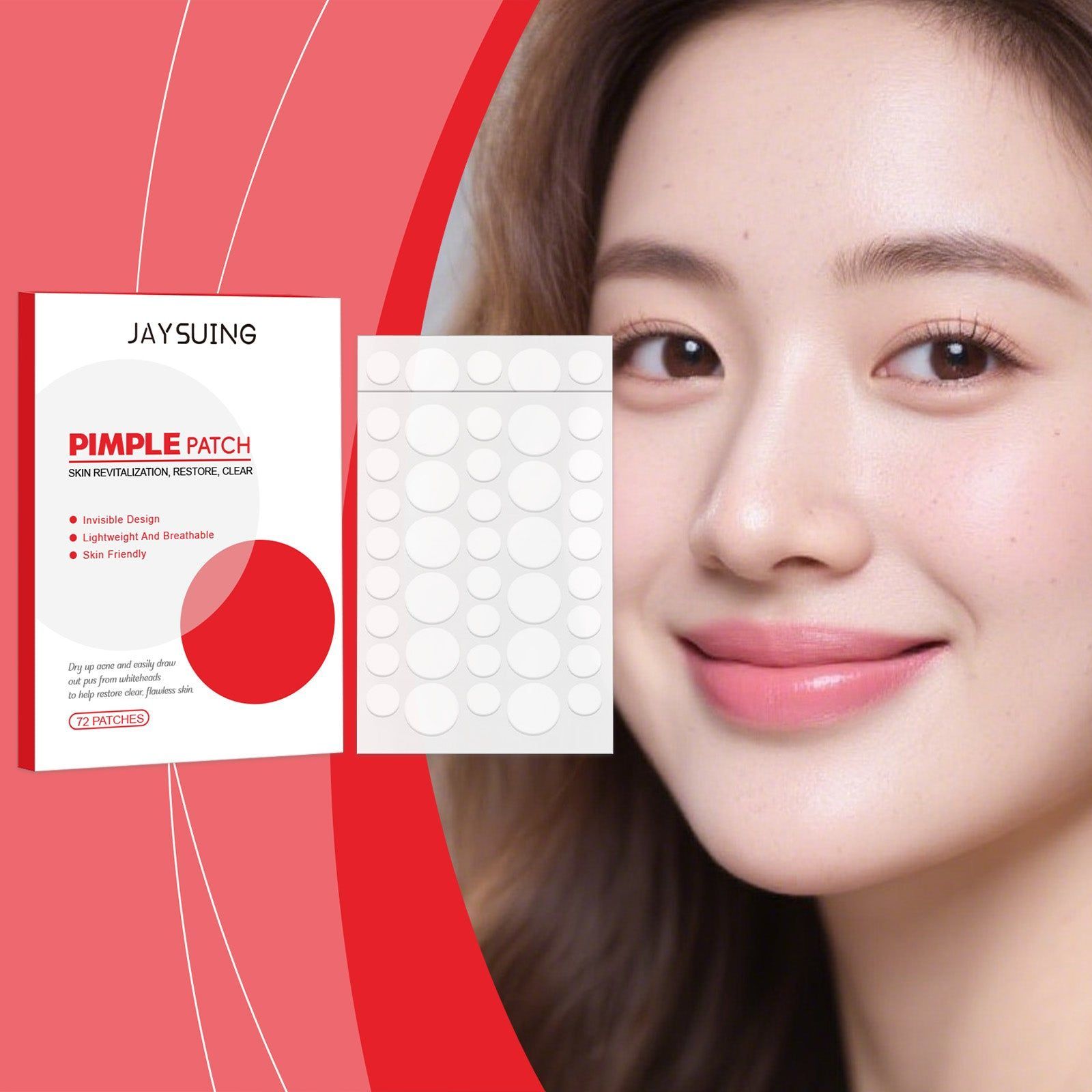 Salicylic Acid Acne Patches, Gentle, Breathable, Fast-Acting Acne Care Solution ,72pcs