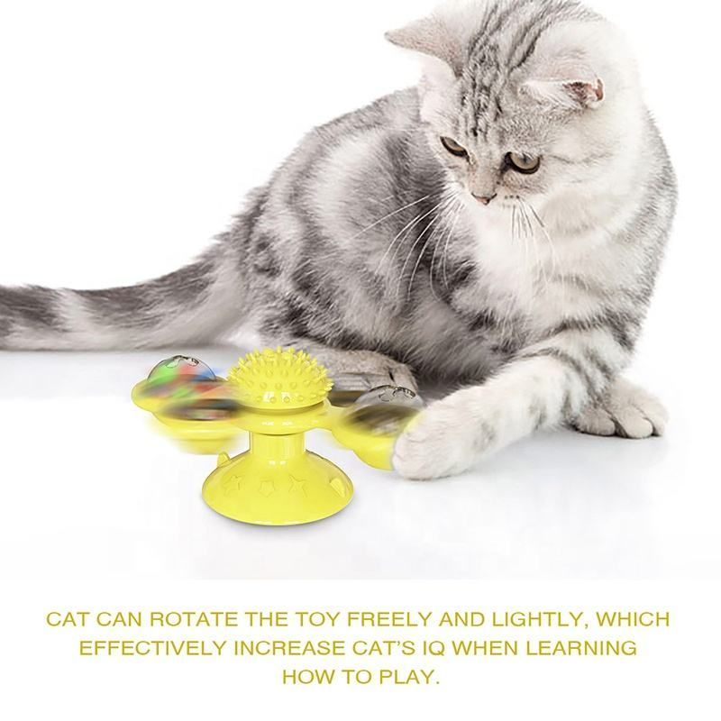 Interactive Toy Supplies Rotating Leak Food Cat Feeder Relieve Stress Puzzle Toys for Pet Cat