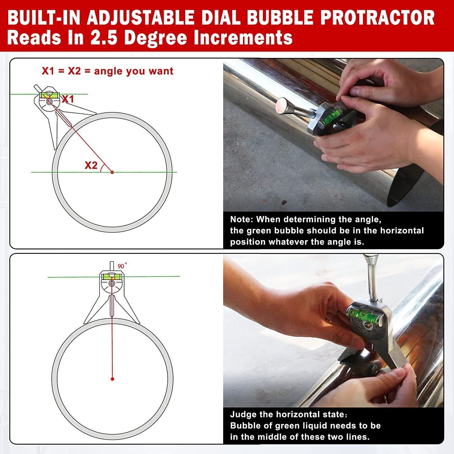 Safety Pipe Marker Centering Head Tool Center Finder Pipe Marking Centering Head