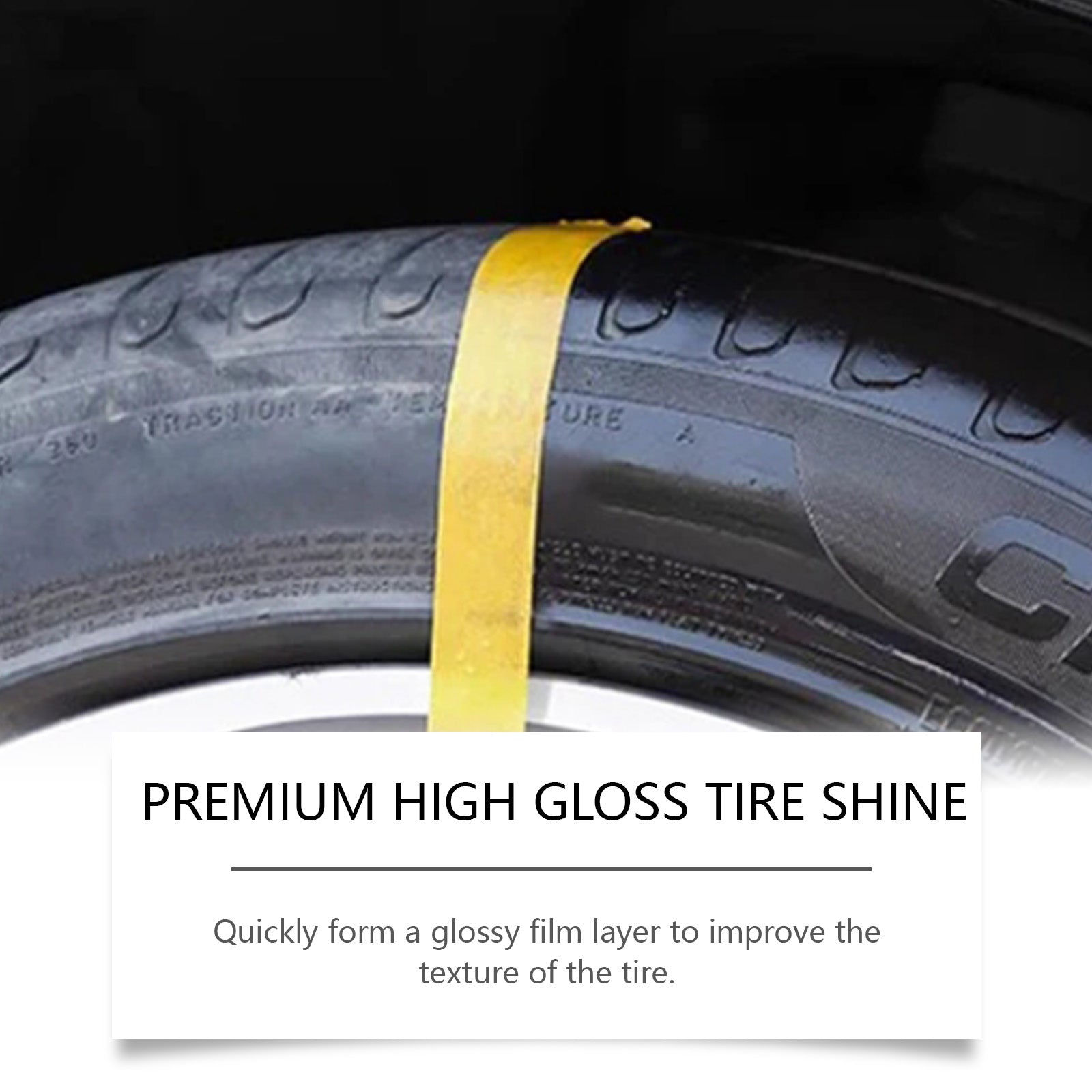 Tire Gloss Spray, Waterproof Car Cleaning, Fast Dust Glazing, Non-Stick, UV Protection ,120ml