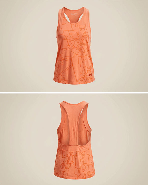 Under Armour Orange Patterned Training Tank