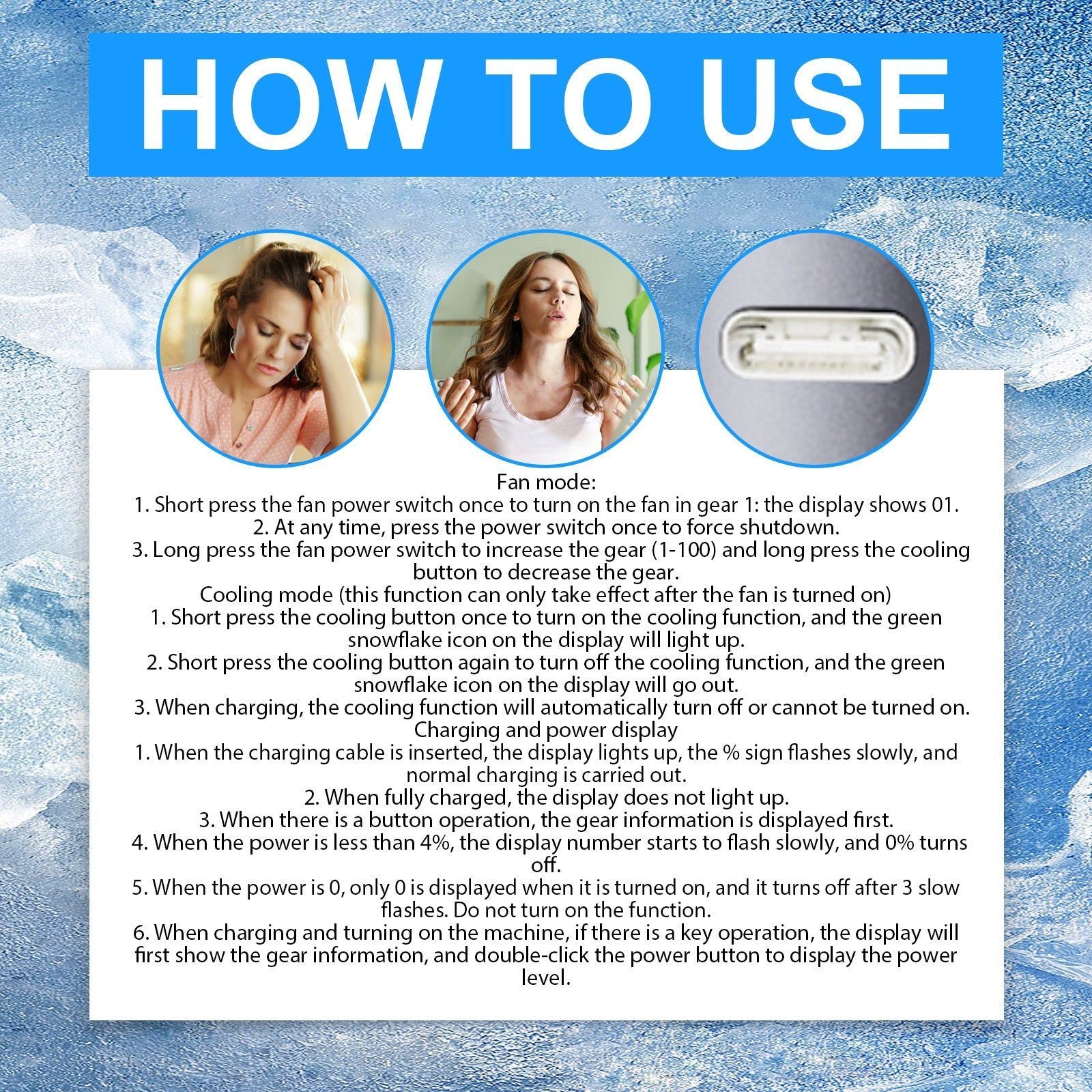 Beige Ice Pack Handheld Fan, Portable Summer Cooling, Household Essentials ,1pcs