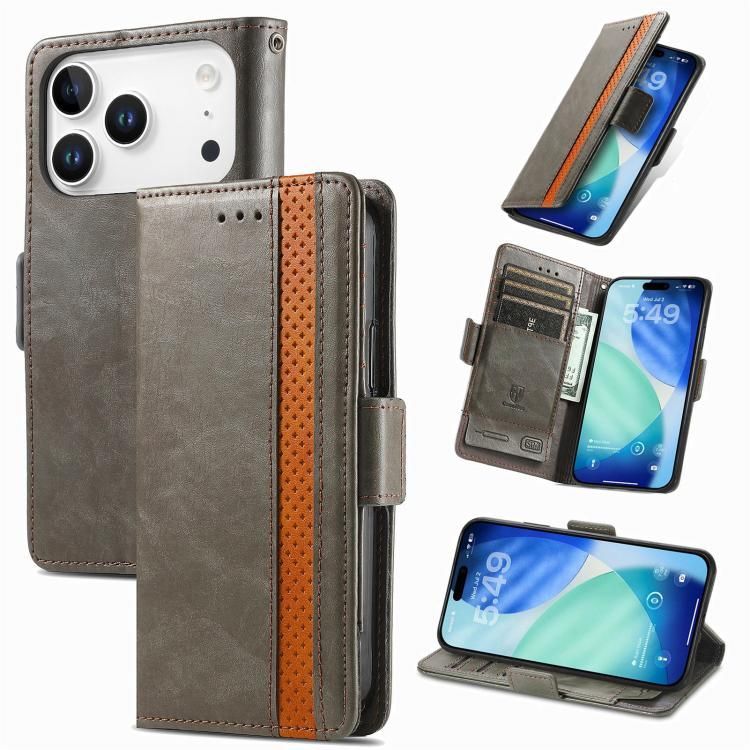 For iPhone 18 Pro Max / iPhone 17 Pro Max CaseNeo Splicing Dual Magnetic Buckle Leather Phone Case