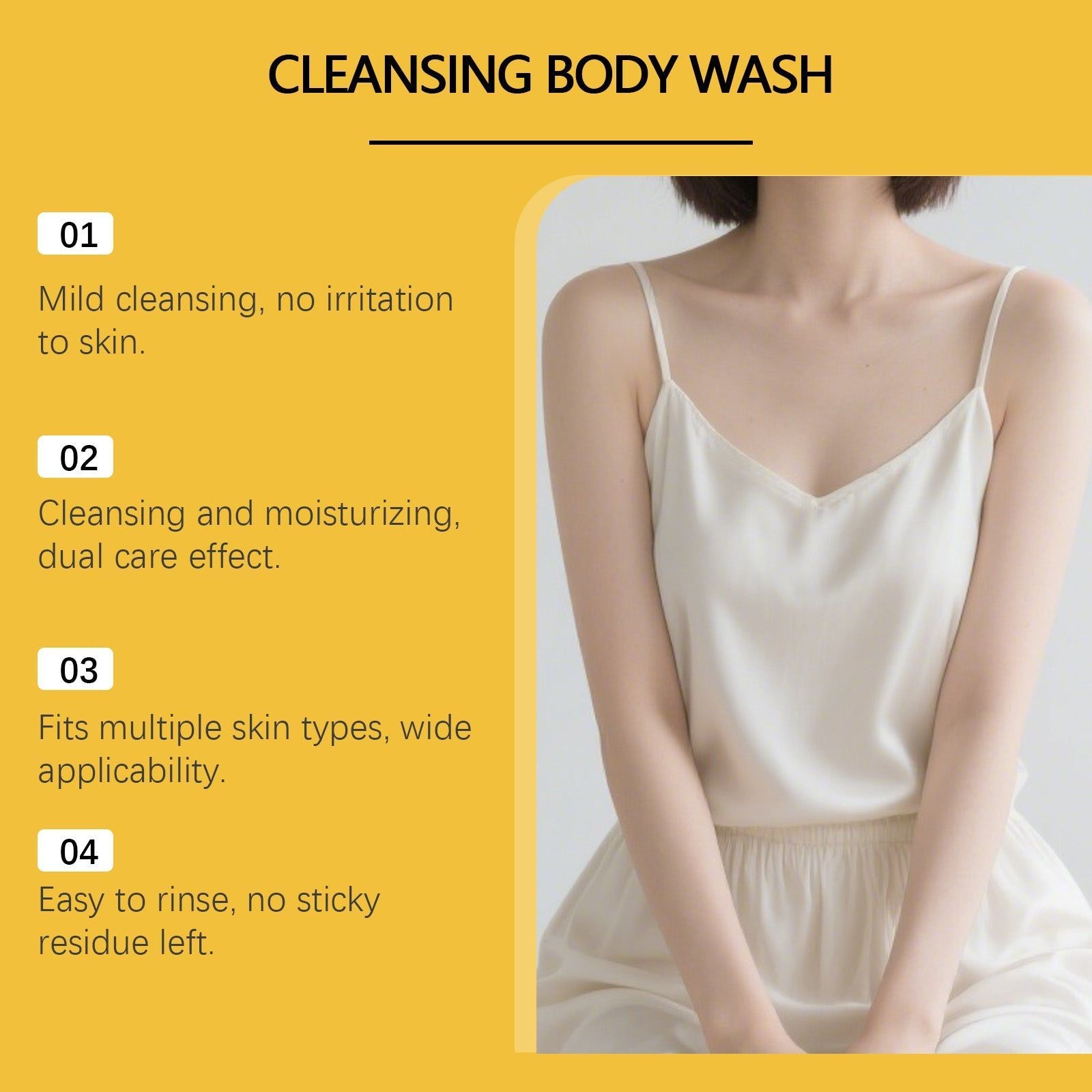 Body Wash for Cleanse Skin, Moisturize, Smooth, Deep Cleansing, Gentle ,100ml