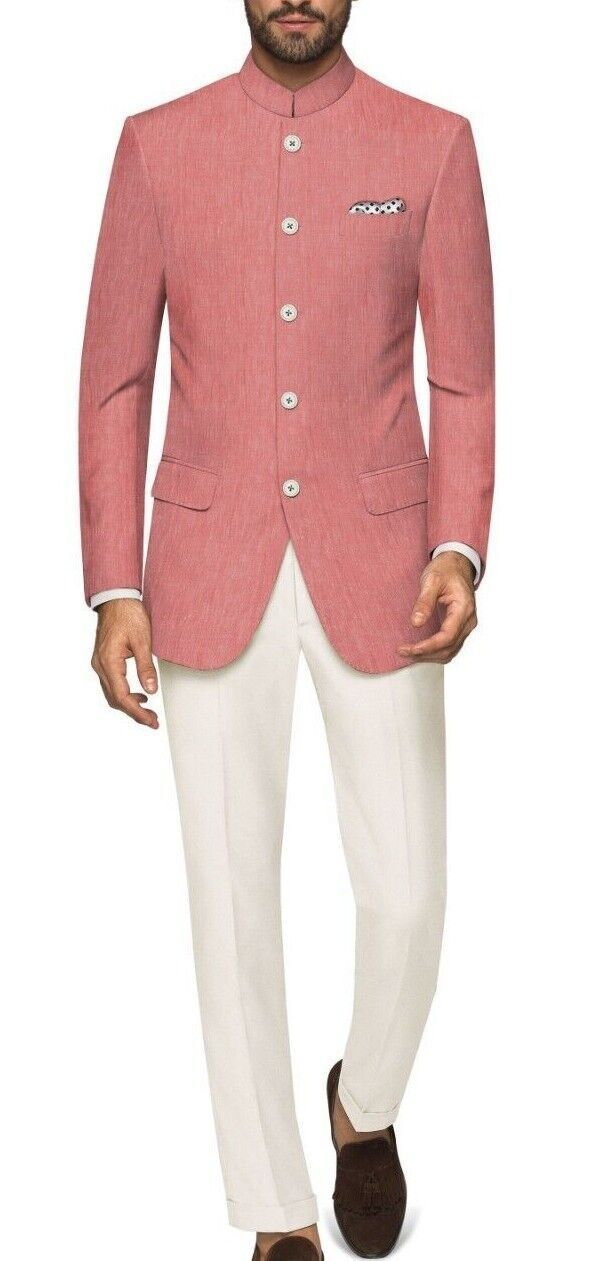 Jodhpuri Suit Sangeet Mehendi, Peach Groom Suit for Men