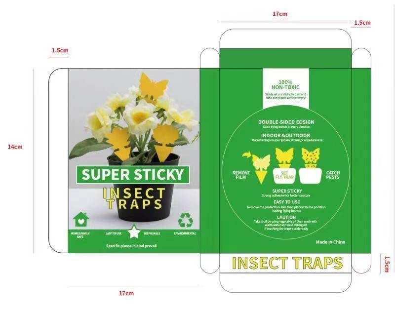 24 Pcs Yellow Sticky Trap Fruit Fly Fungus Gnat Catcher