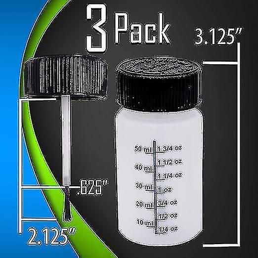 3 Pack Reusable Paint Touch Up Bottles With Brush and Mixing Ball