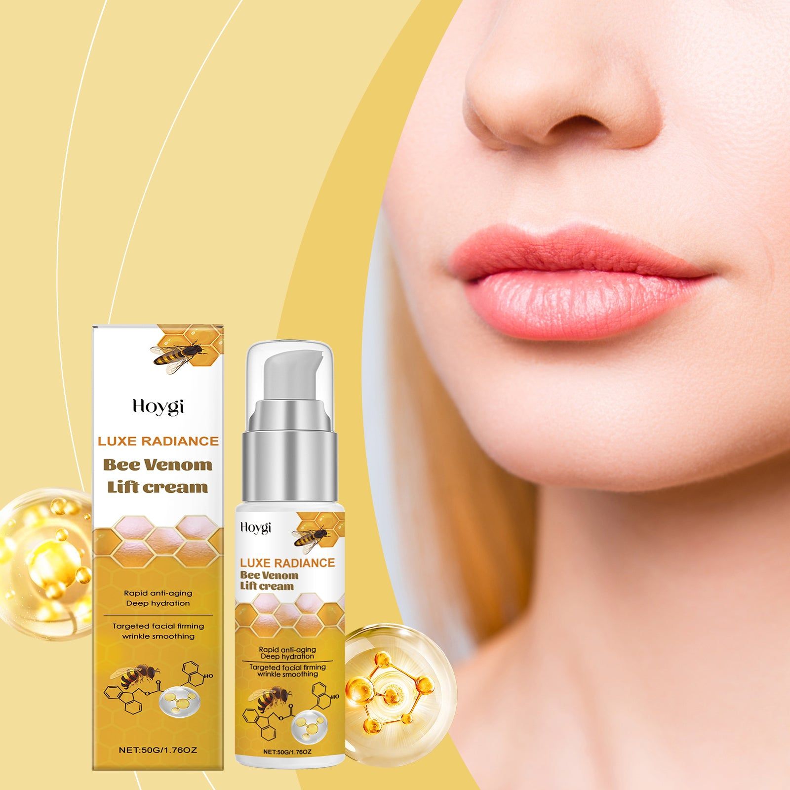 Bee Venom Face Cream, Anti-Aging, Hydrating, Relieve Relaxation, Firming ,50g