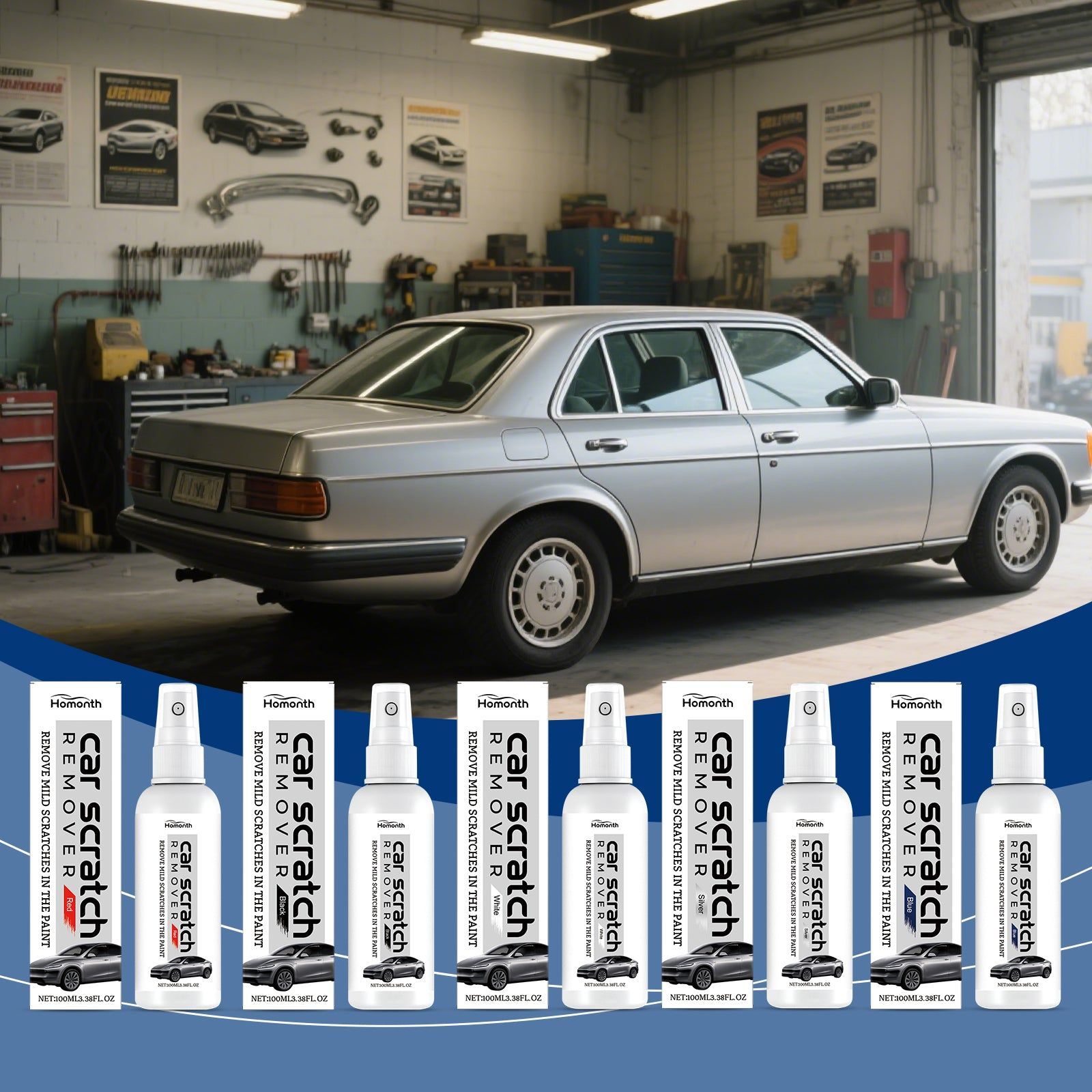 Car Care Scratch Repair Spray, Gloss Protection, Wear-Resistant, Easy to Use ,100ml