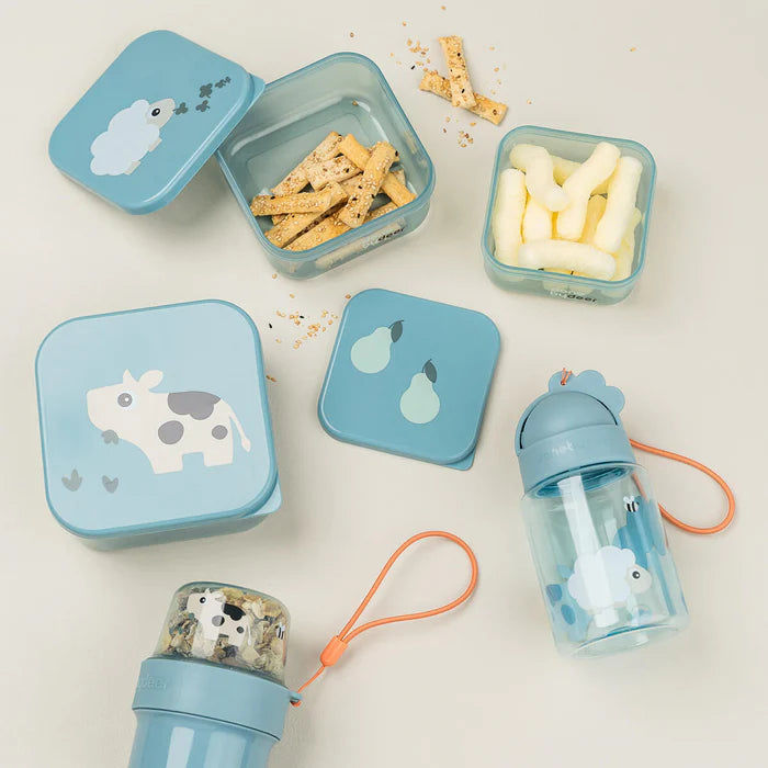 Done By Deer Straw Bottle Tiny Farm Blue