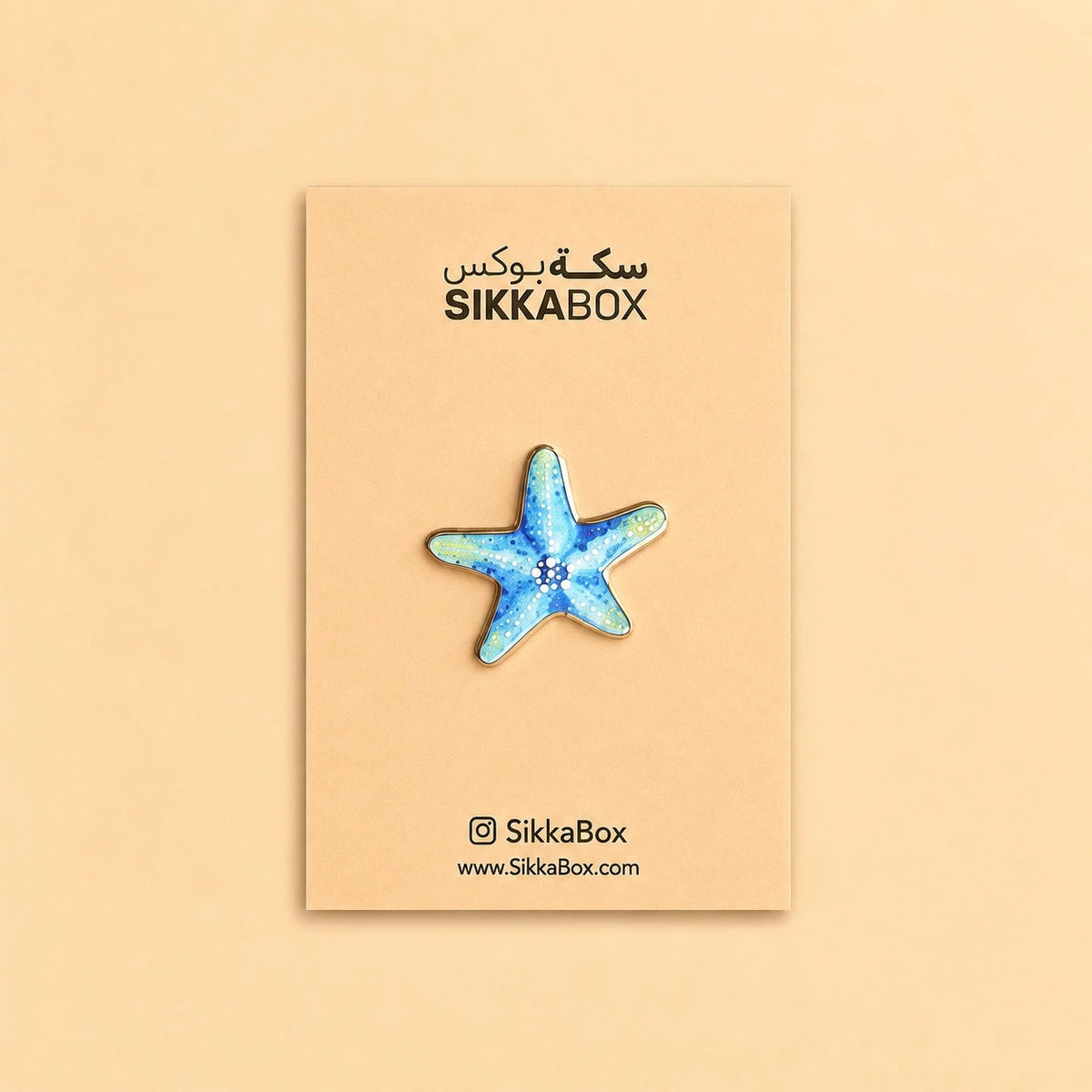 Starfish Blue Metal Sticker