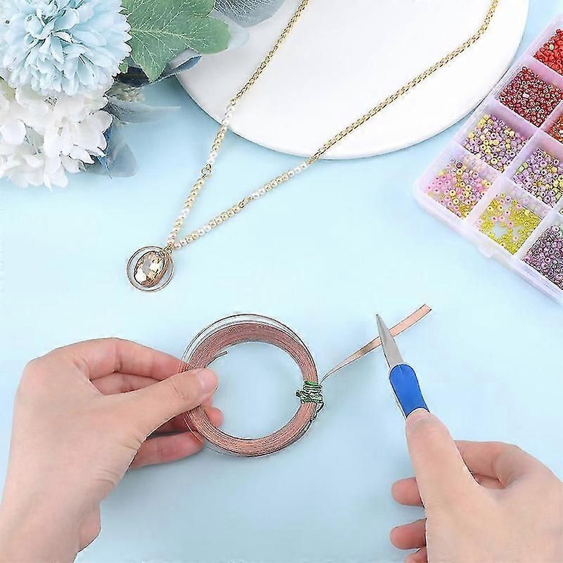 19.7Ft Flat Copper Wire for Jewelry Making DIY Crafts and Sculpting