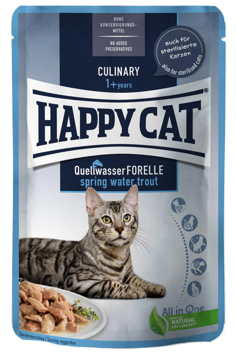 Happy Cat MIS Culinary Spring-Water Trout - 85g (Set of 4)