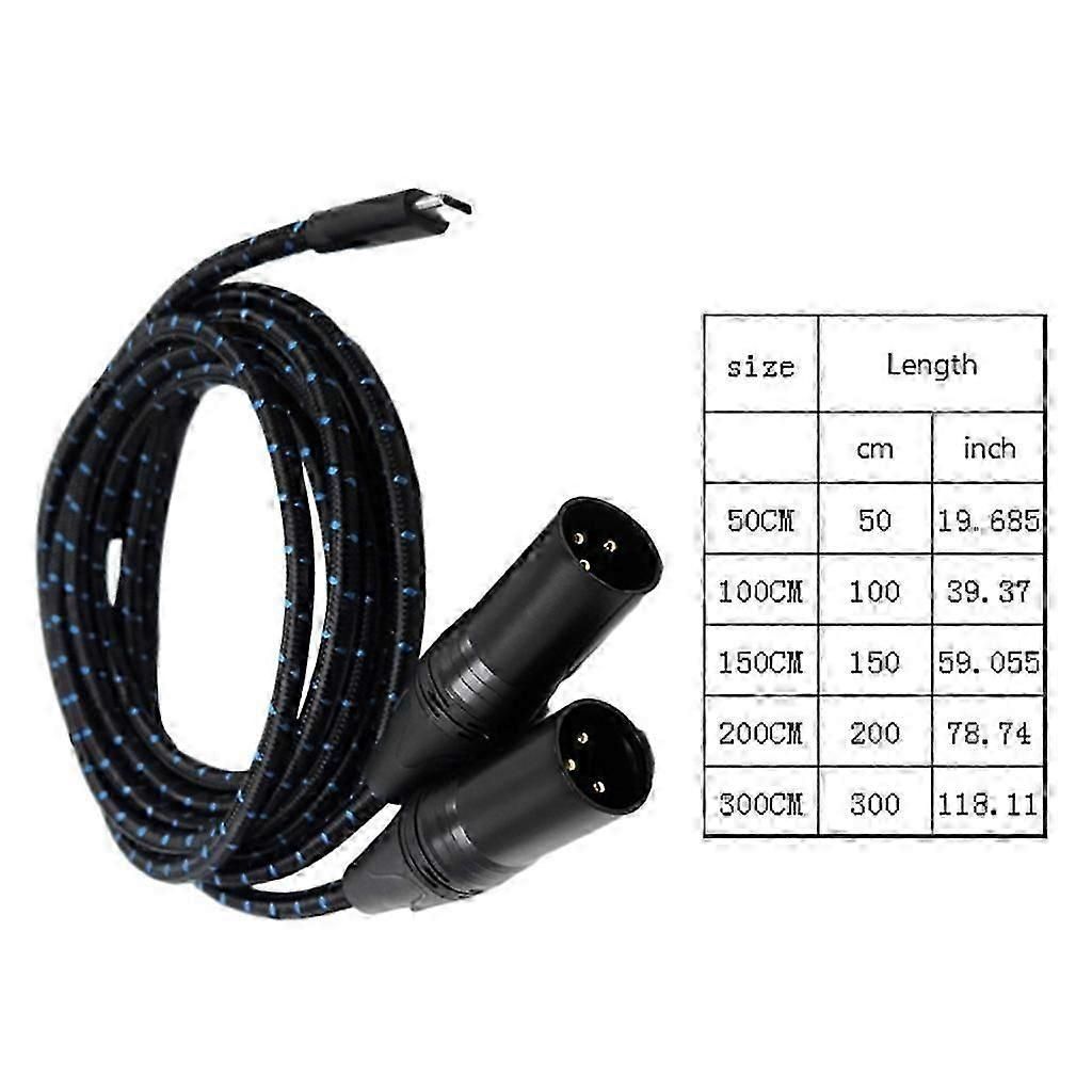 Typec To 2xlr Cable Usbc To 2xlr Male Cable For Music Speaker