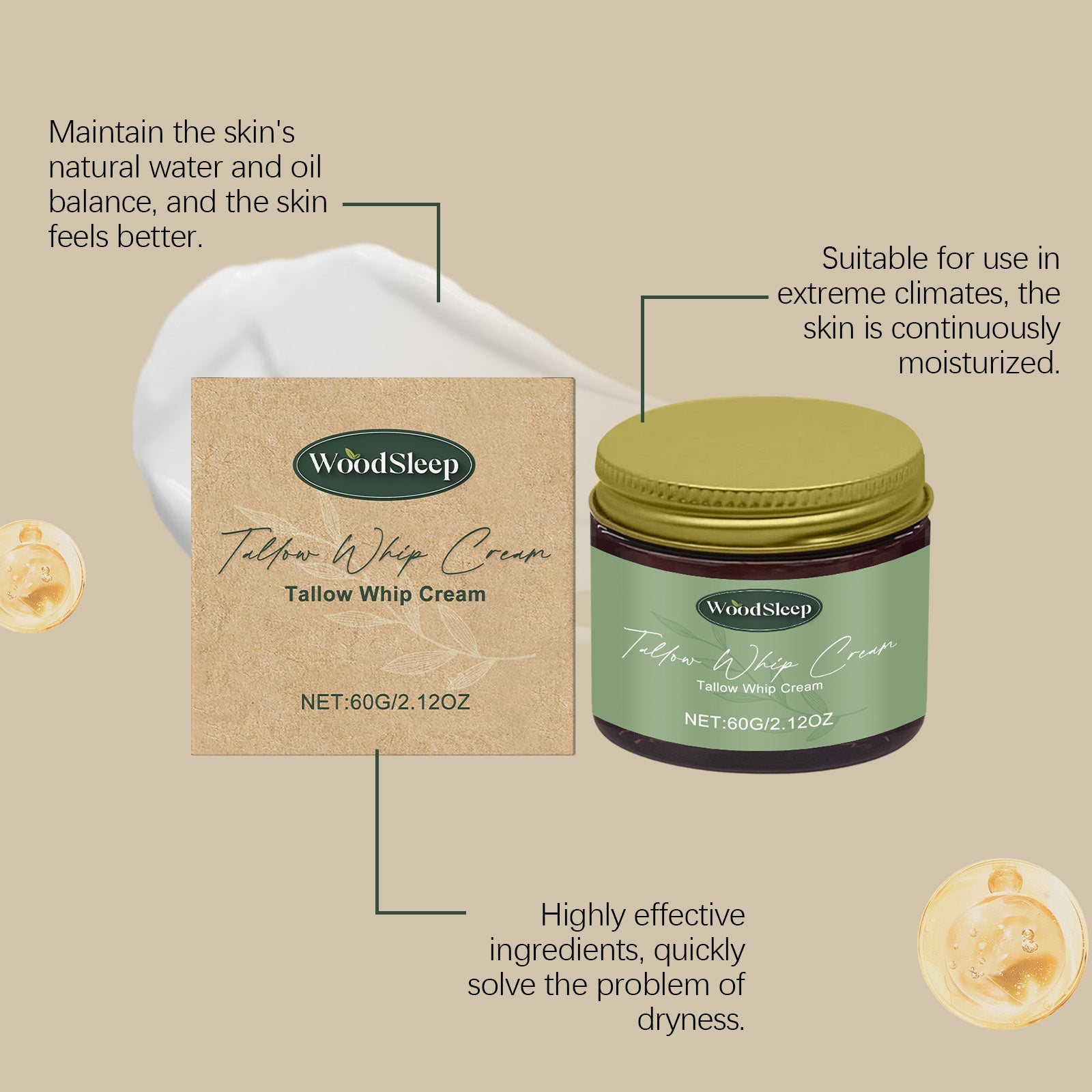 Castor Butter Moisturizer for Deep Hydration, Nourishing, Gentle Body Care ,60g