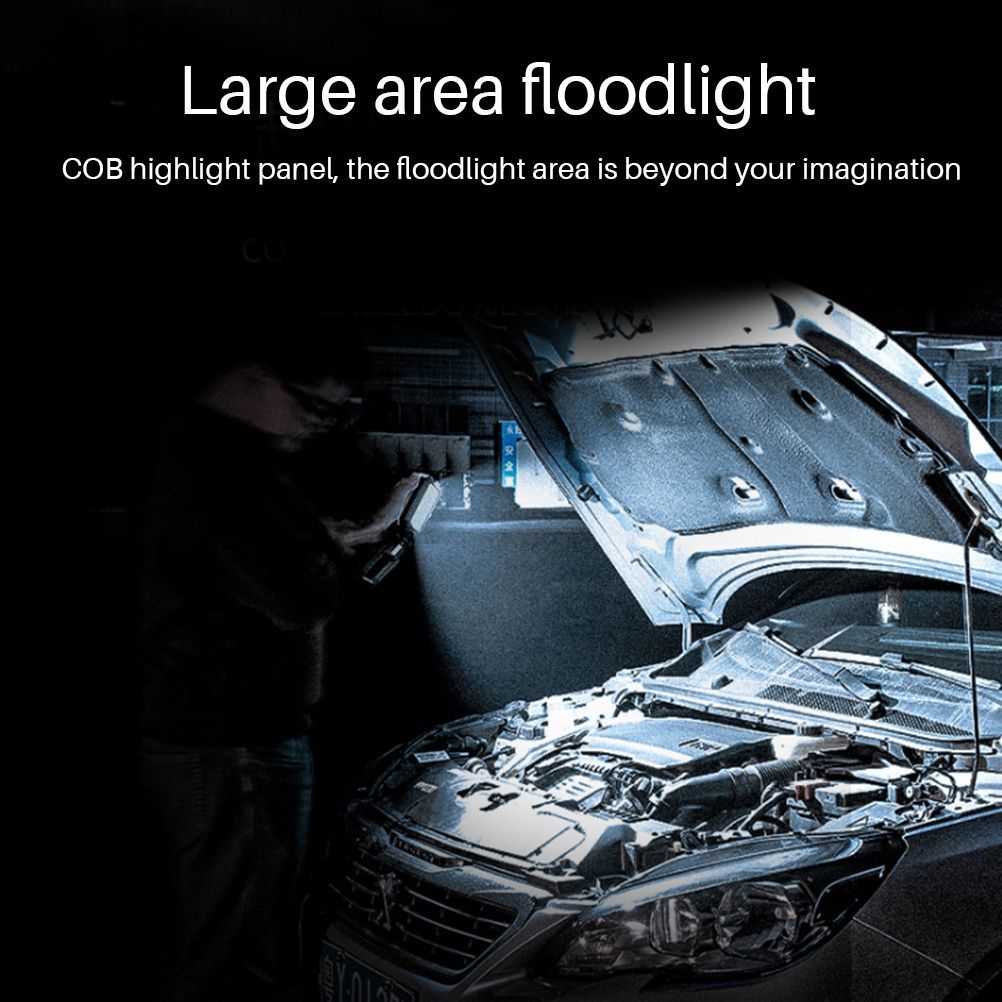 Mini Flashlight Handheld LED Work Light Rechargeable Magnetic Camping Lantern