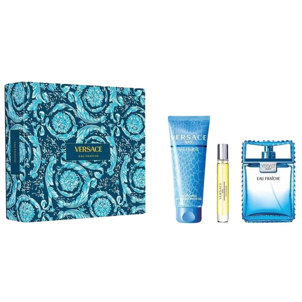 Versace Man Eau Fraiche Edt 100Ml 3Pcs Set