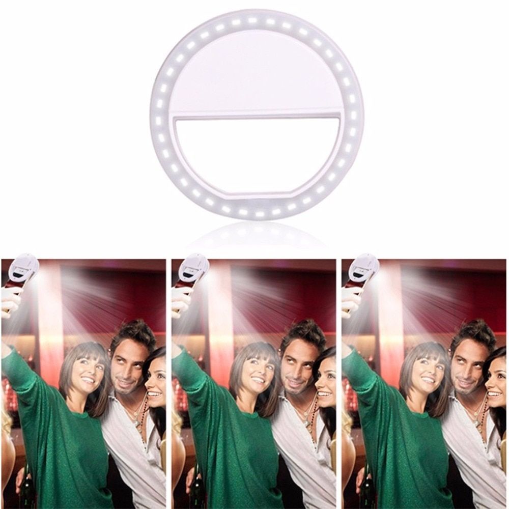 Selfie Ring Light LED Clip For Cell Phone Portable Selfie Flashlight Makeup Mirror