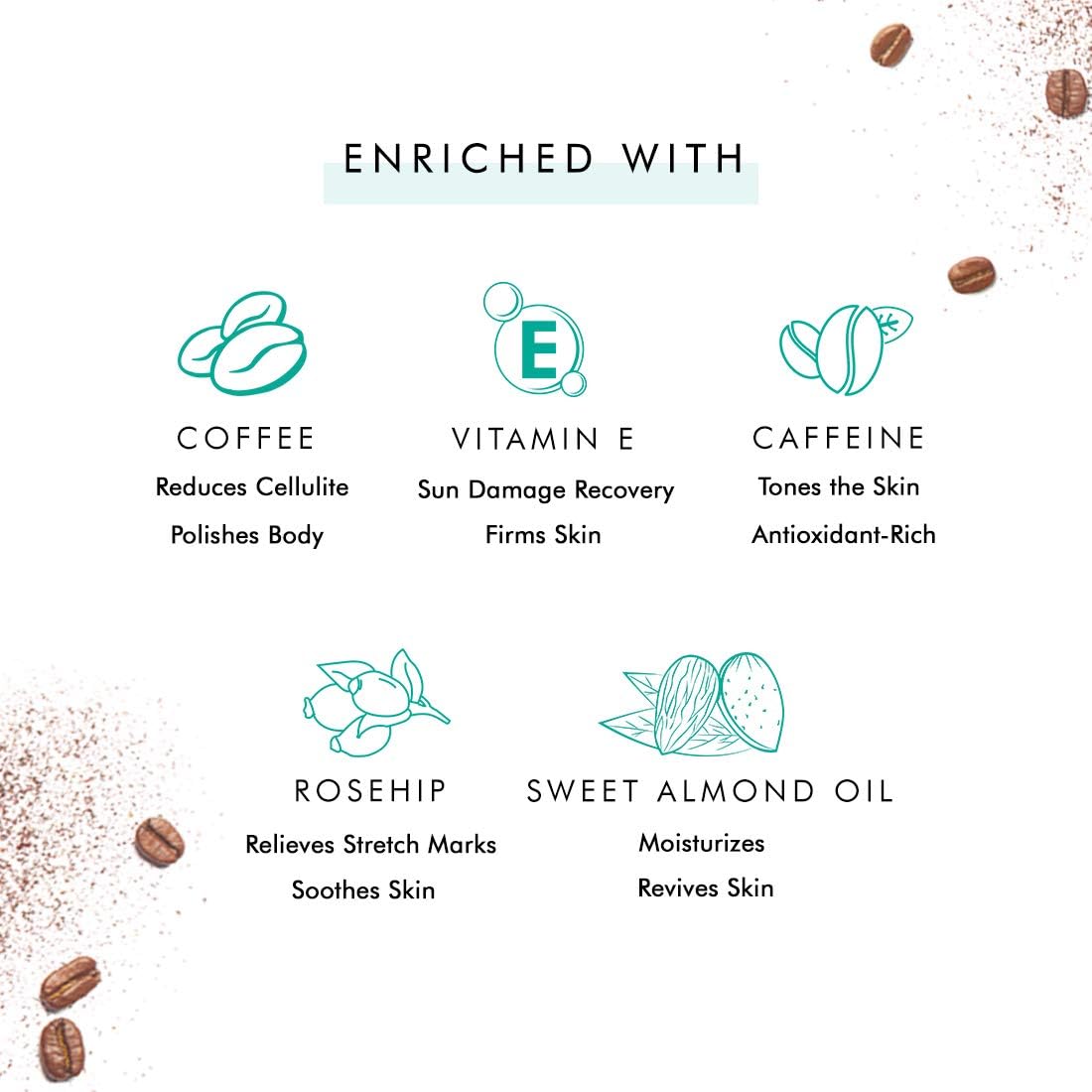 mCaffeine Naked & Raw Coffee Body Polishing Oil with Vitamin E, 100 ml