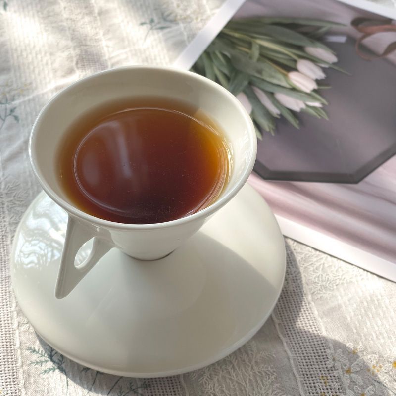 Coffee Cup Cone Type Espresso Cup Saucer Set Ceramic Pyramid Teacup Drinkware