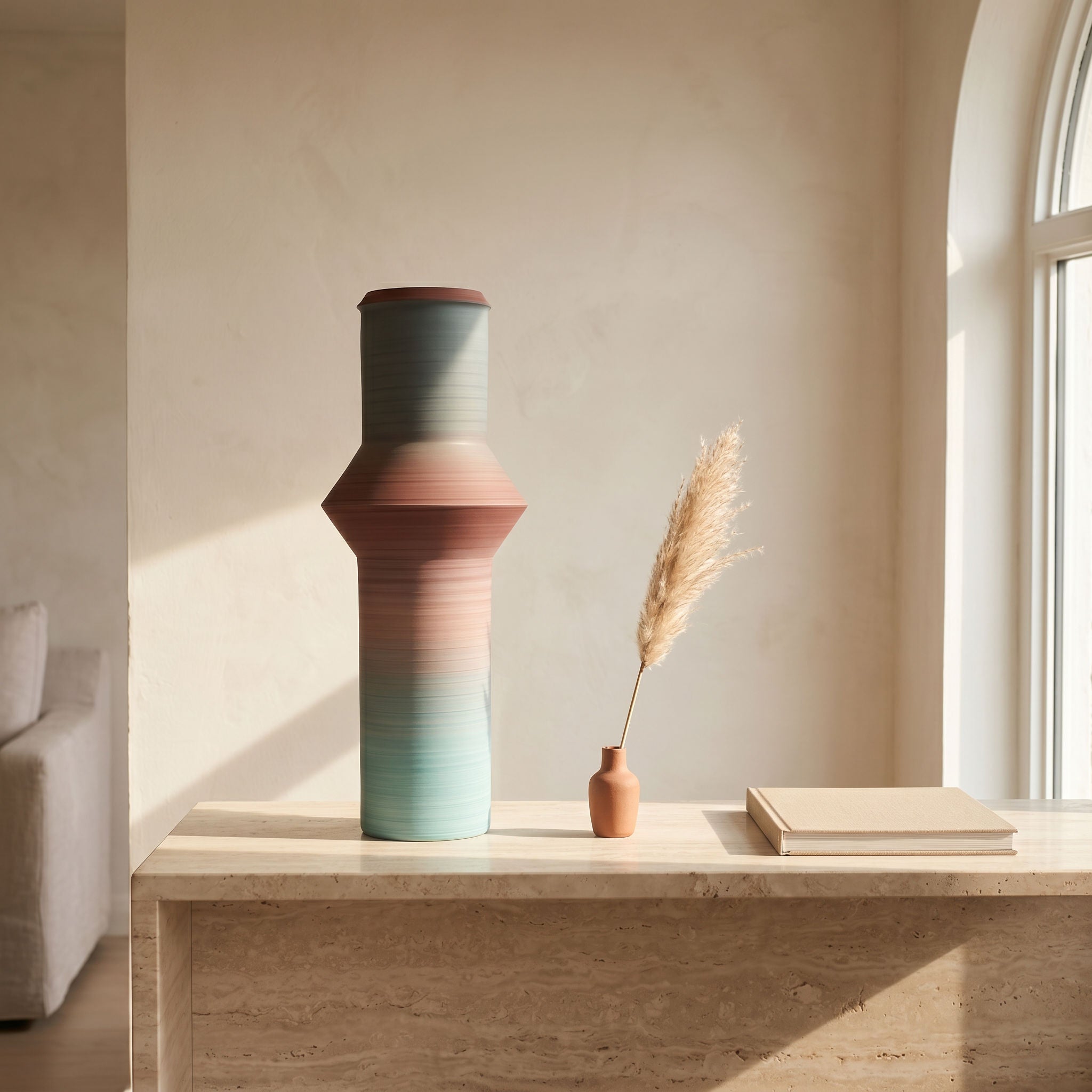 Tati deco Metal cylindre vase