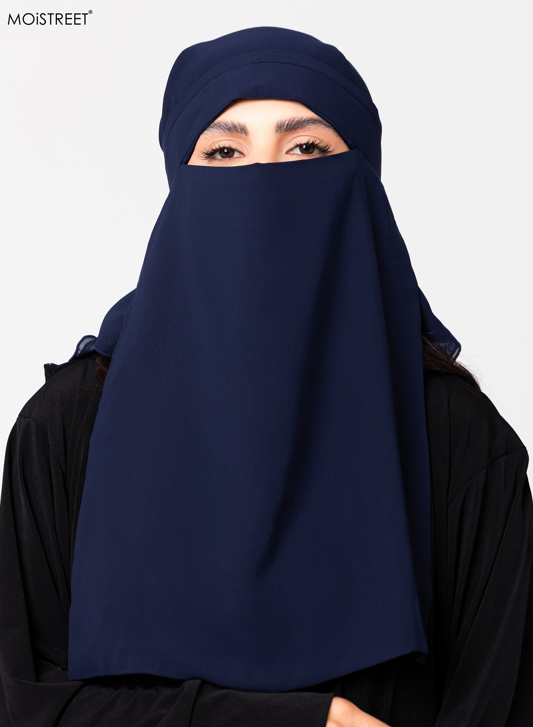 MOiSTREET Niqab Wool Chiffon Blue