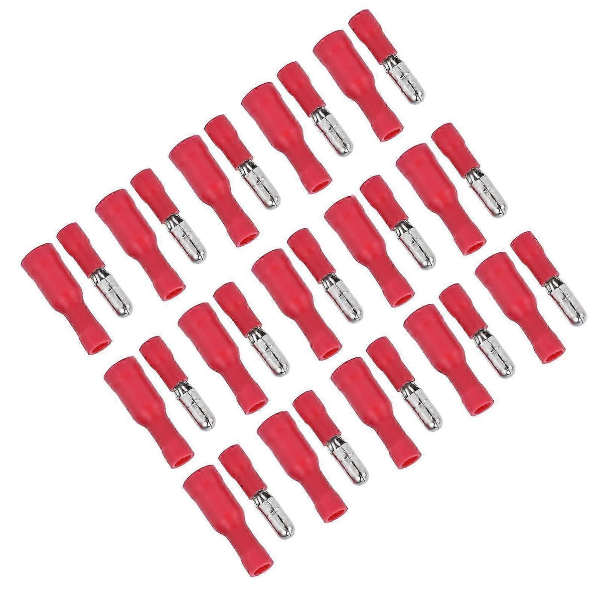 50 Pairs Insulated Wire Terminals Male Female Quick Crimp Butt Connectors For 22?16 Awg