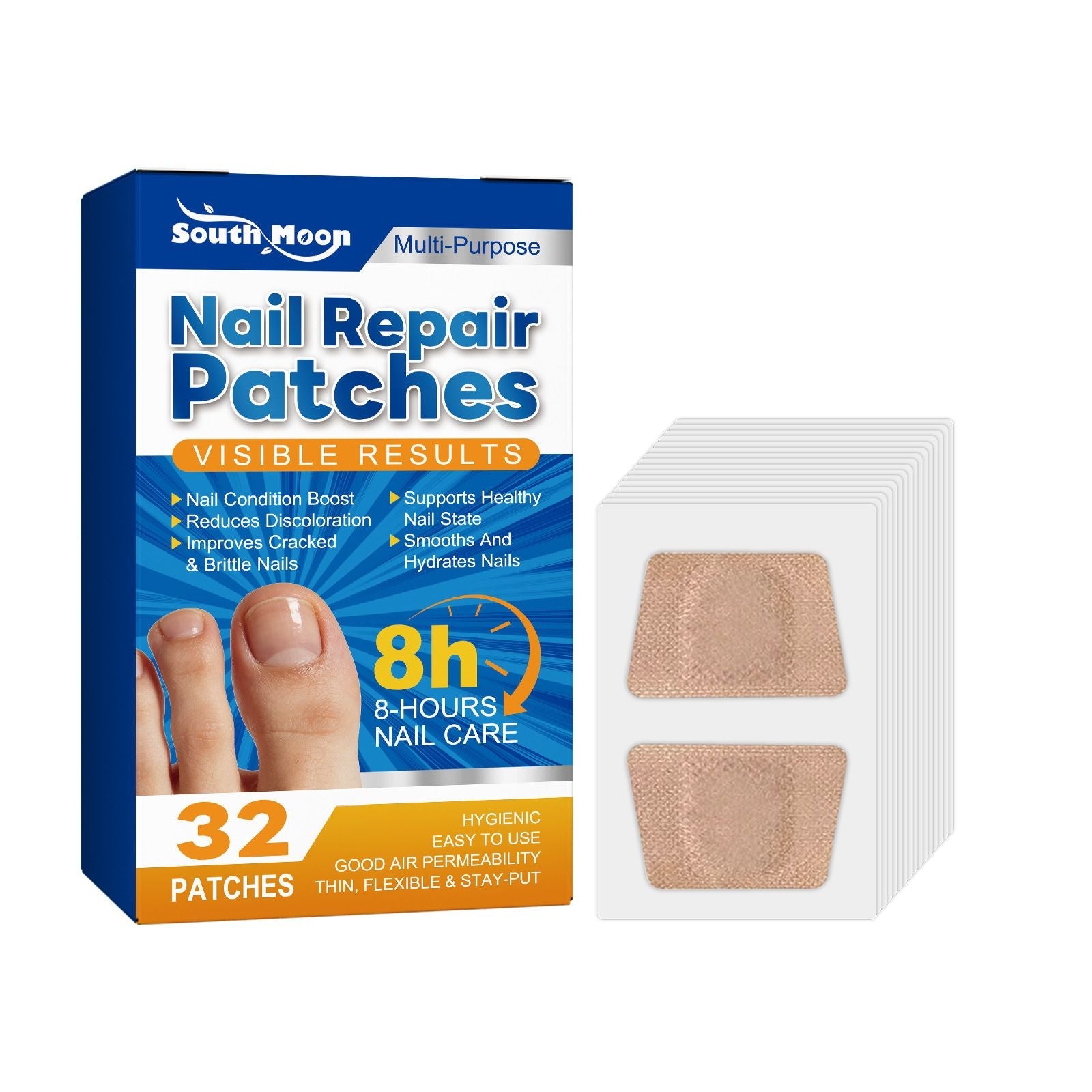 Nail Care Patches Moisturizing Nail Stickers 32pcs