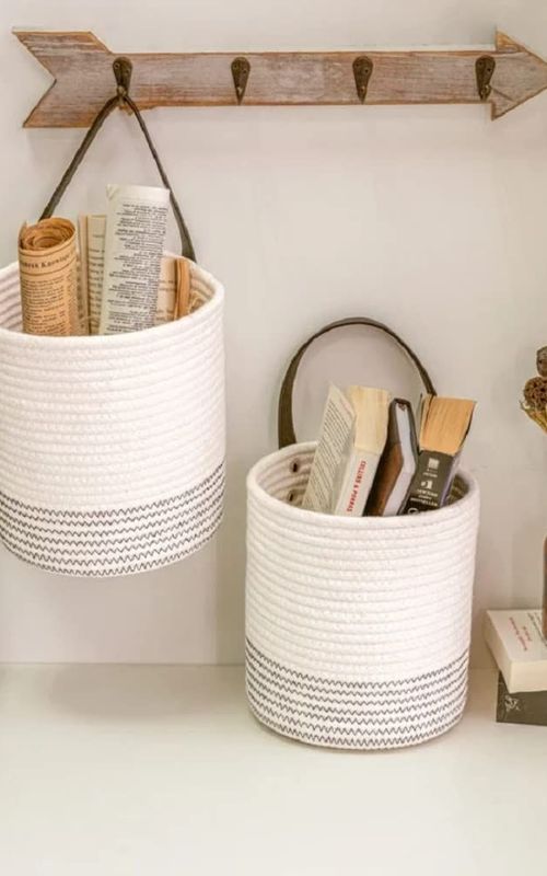 AIESY® 2pcs Modern Home Handcrafted Decor Baskets for Plantation