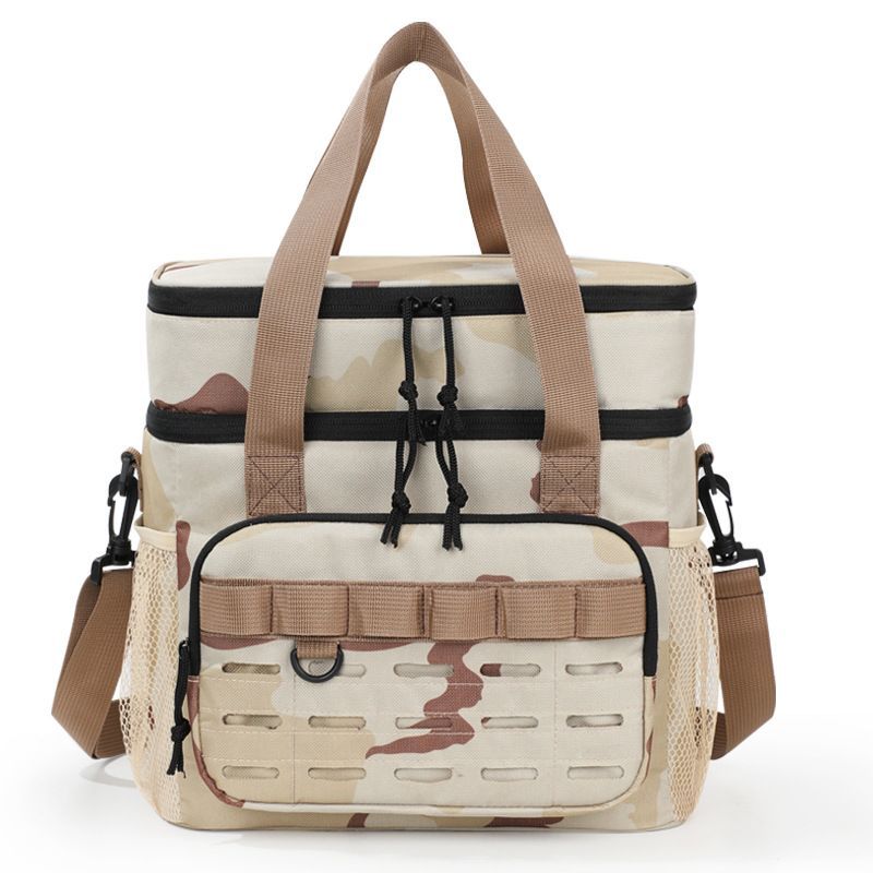 Double Layer Camouflage Insulated Lunch Cooler Bag