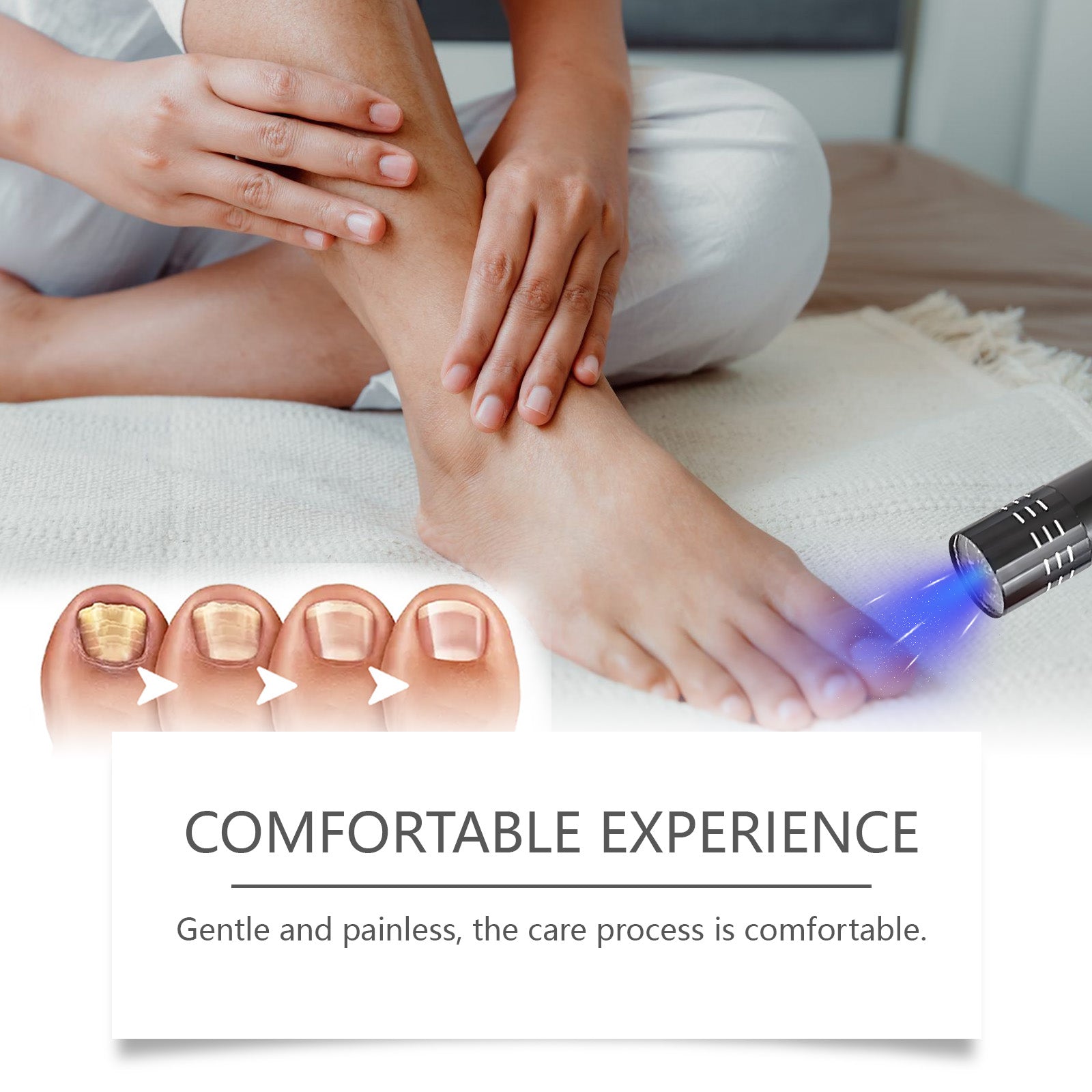 Deep Nail Apparatus for Brightening, Gentle Laser Nail Care, Safe Daily Use ,1pcs