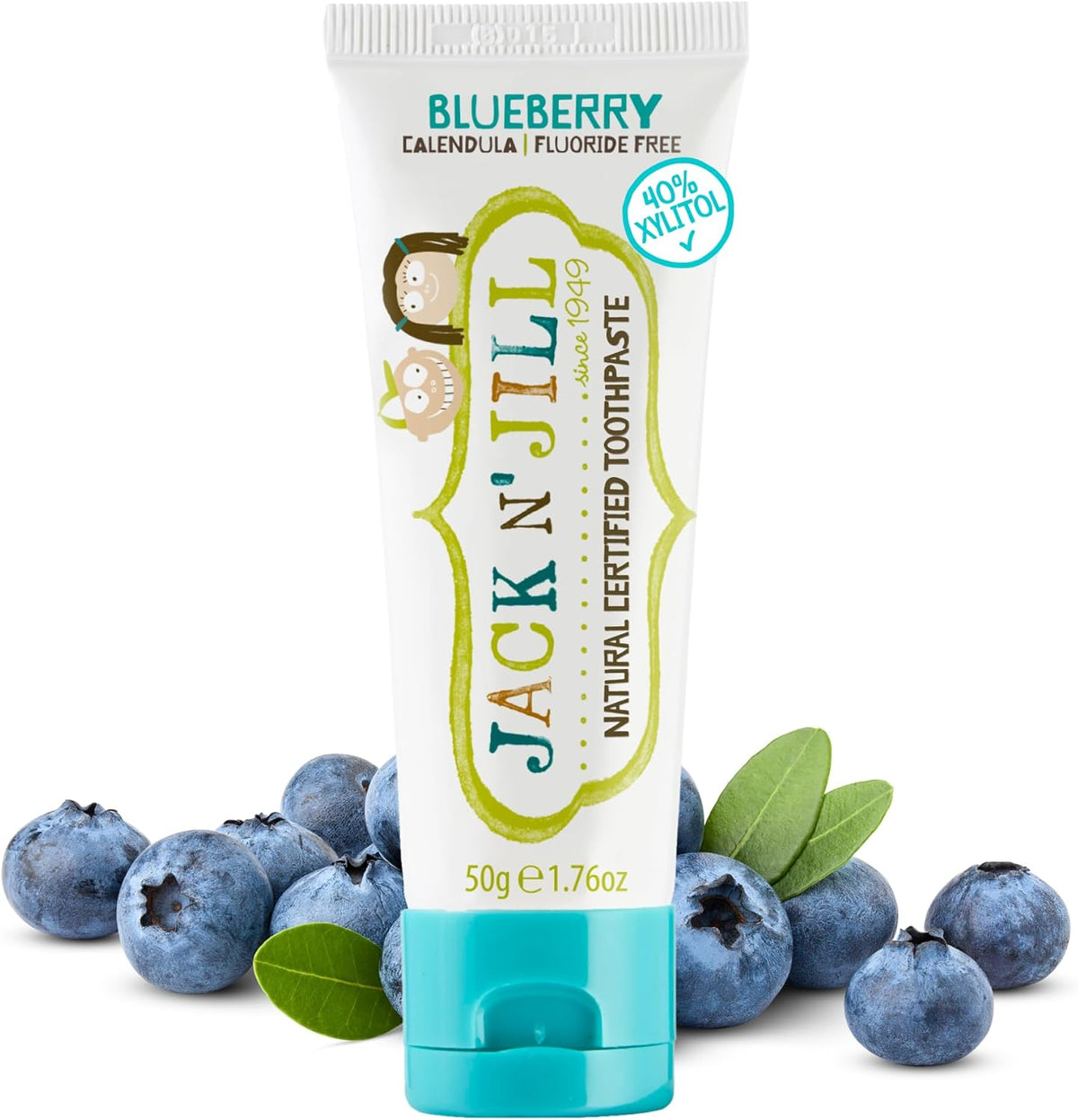 Jack N' Jill Natural Certified Toothpaste - Blueberry 50g