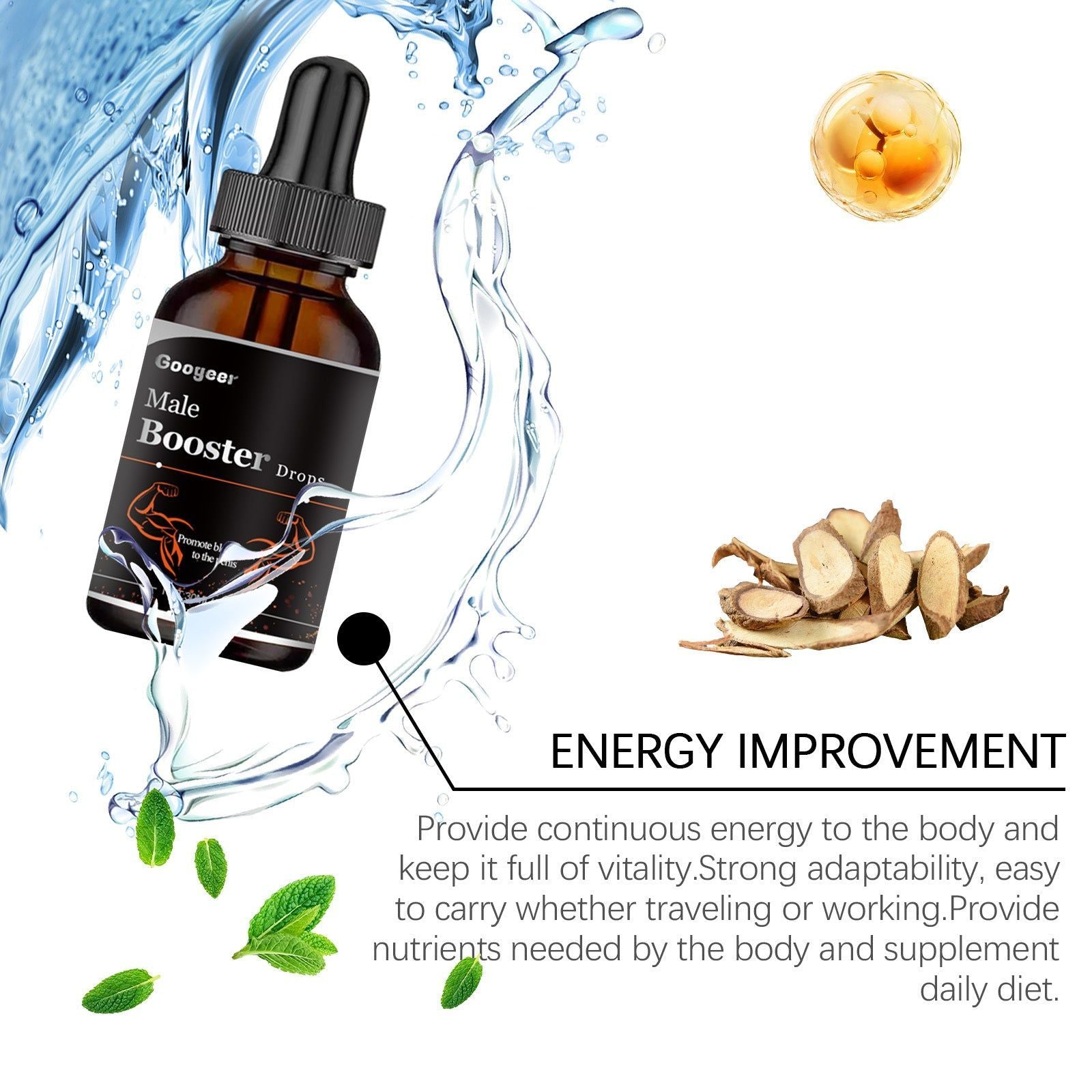 Boost Male Vitality, Lasting Power, Natural Herbal Supplement for Body Care ,30ml