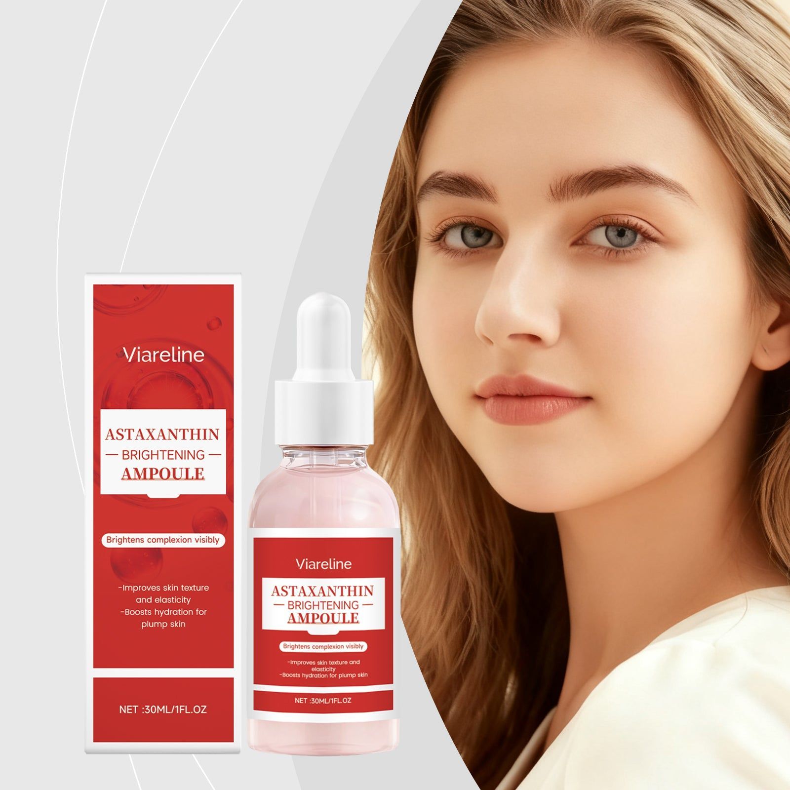 Astaxanthin Hydrating Moisturizing Essence, Long-Lasting Skin Hydration, Anti-Aging, Gentle Facial Care ,30ml