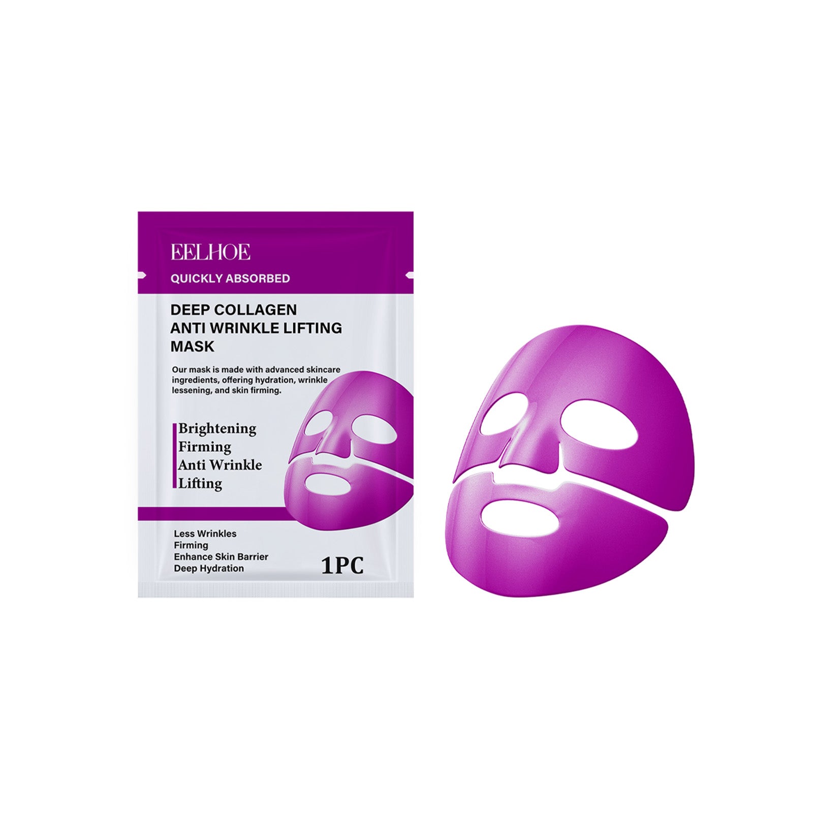 Collagen Facial Care Mask, Hydrating, Anti-Aging, Moisturizing, Youthful Skin ,1pcs
