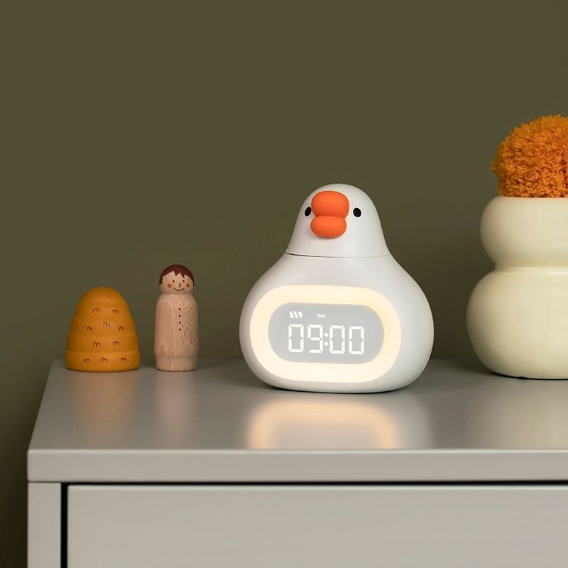 Generic Goose Digital Alarm Clock Sleep Training Alarm Clock Rechargeable Alarm Clock for Kids