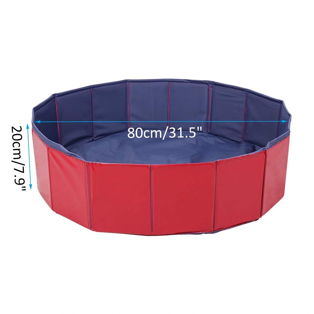 Fodable Dog Swimming Pool Pet Bathing Tub Kiddie Pool Leakproof Water Pool For Outdoor