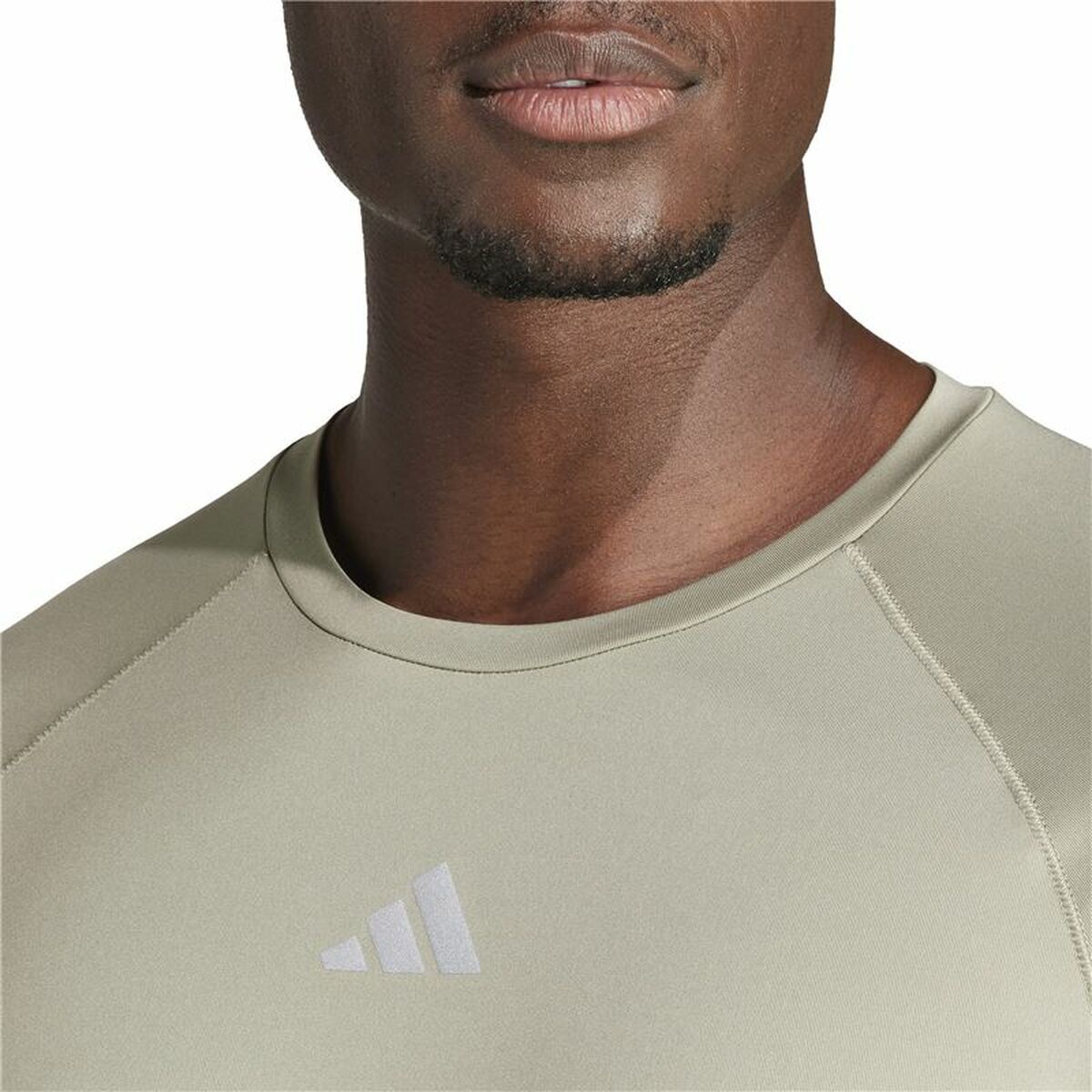 Men’s Short Sleeve T-Shirt Adidas Essentials Gym+ Beige
