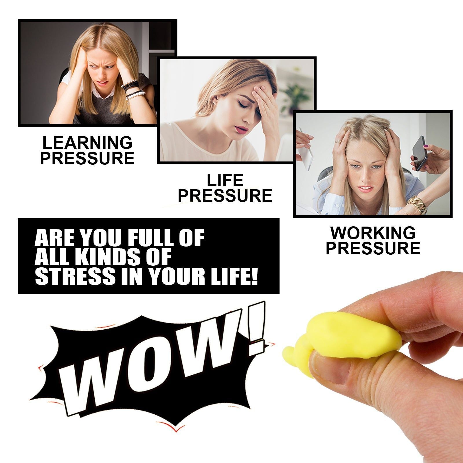 Christmas Stress Relief Pinch Gift Box, 24-Cell Countdown Blind Box, Fun Cartoon Toy ,24grid