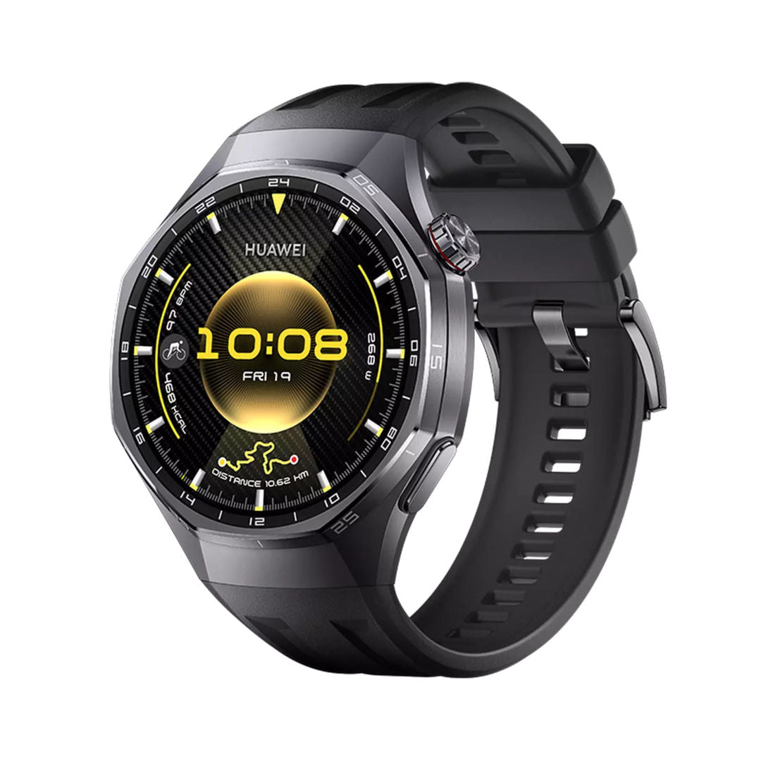 Huawei Watch GT 6 Pro 46mm Smartwatch, Fluoroelastomer Strap, 1.47-inch AMOLED Display, Titanium Alloy Case, Black