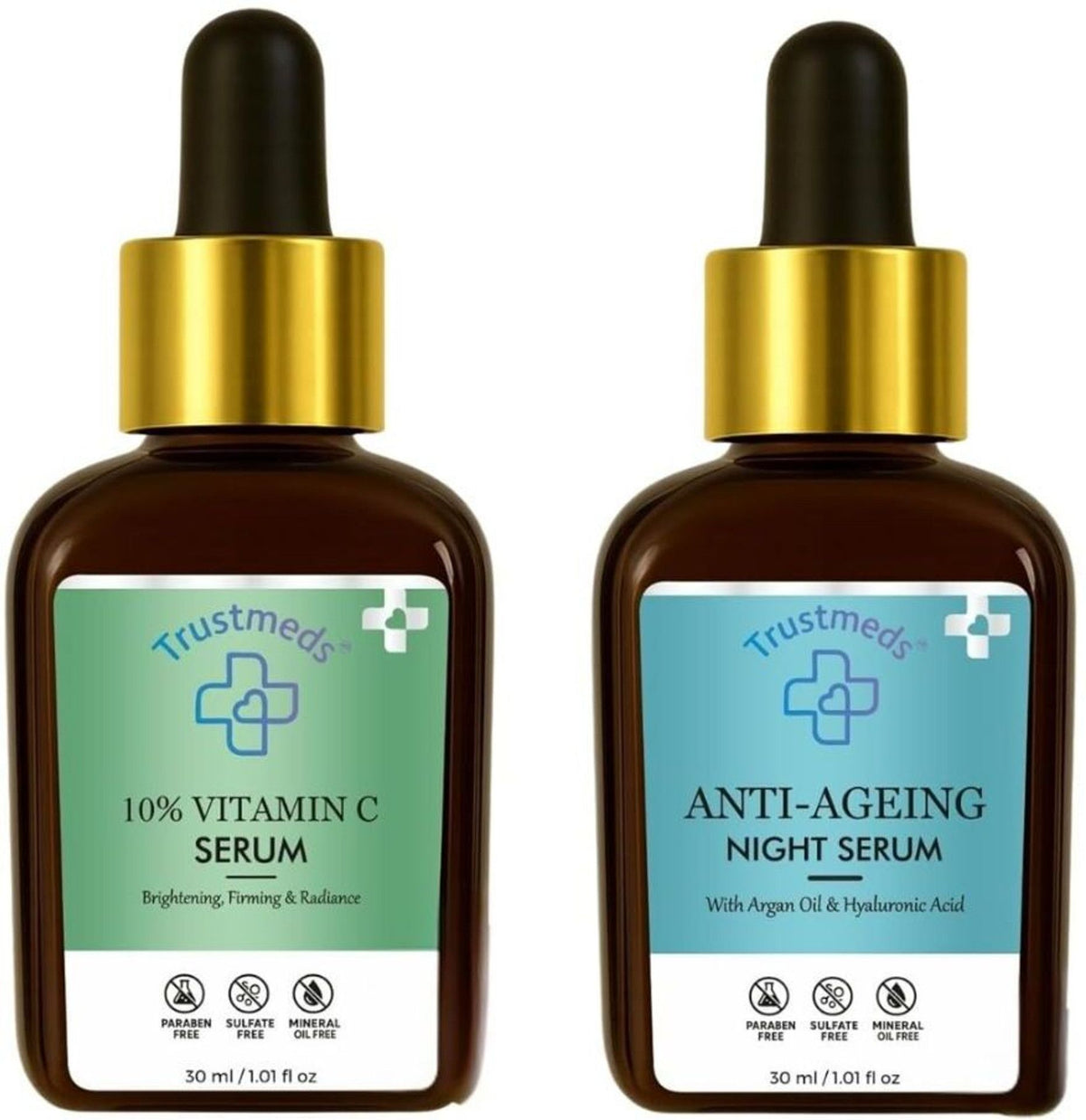 Trustmeds Vitamin C & Anti-Ageing Night Serum Combo